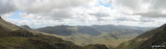 *Bow Fell (Bowfell), Crinkle Crags (Long Top), Gunson Knott and Crinkle Crags (South Top)  from Mickledore (between Scafell Pike and Sca Fell)