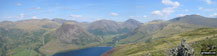 *From Left to right: Caw Fell, Seatallan, Red Pike, Pillar, Yewbarrow, Kirk Fell, Great Gable, Lingmell and Sca Fell and Wast Water (foreground) from Illgill Head (NB. Scafell Pike is largely hidden behind Sca Fell)